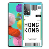 TPU gel ovitek Plane Ticket za Samsung Galaxy A72/Galaxy A72 5G - Hong Kong