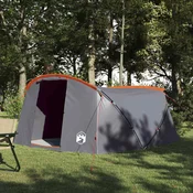 vidaXL vidaXL Tunelski šotor s streho Siva in oranžna 318 x 275 x 140 cm, (5000091093)