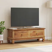 vidaXL TV stojalo s predalom Rjava 110 x 35 x 40 cm Trden tikov les