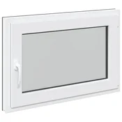 Vidaxl Okno za klet RISOR 90 x 50 cm PVC in steklo Antracit