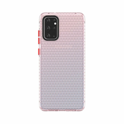 Prozoren ovitek za Samsung S20 Ultra | Vzorec satovja | Roza