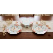 Tanjiri dezertni pastel plavi Love 19 cm, set 2 kom OP25449