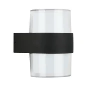 shumee LED zunanja svetilka 2x 8W IP44 barva 4000K 1600lm črna okrogla zgornji del spodnji del
