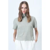 Trend Alaçati Stili Pulover pastelno zelena