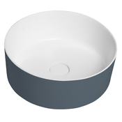 SAPHO Elegantni umivalnik THIN za na desko, Rockstone, O 38 cm, siena/bela mat