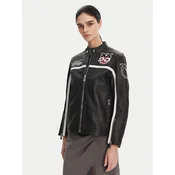 PINKO Usnjena jakna 105296 A2N5 Črna Regular Fit