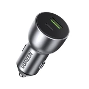 Ugreen auto punjač USB + USB-C PD 36W sivi - kutija