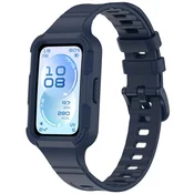 GS Silikonski pašček z etuijem za Huawei Band 11/11 Pro, temno moder