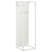 Vidaxl Stojalo za drva White 25x25x80 cm Hladno valjano jeklo