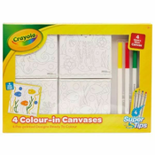 Crayola: Platno za slikanje s markerima, 12 x 12 cm - 4 komada