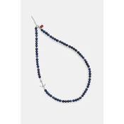 HUGO ogrlica moška lapis lazuli E-BEADS5-NEC