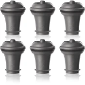 Vacuum Wine Stopper, Grey - 6 kos.