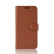 Eleganten etui Litchi za Huawei P40 Pro Plus - rjav