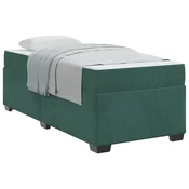 Vidaxl Konstrukcija postelje Temno zelena 80 x 200 cm blago
