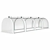 Homestar Vrata z zadrgo za rastlinjak zvijalna 395x100x80 cm bela