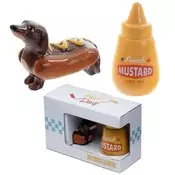 Keramički set za sol i papar Puckator s motivom hot doga i senfa SP60