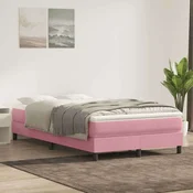 vidaXL vidaXL Box Spring postelja z vzmetnico Pink 120x220 cm Velvet, (21791213)