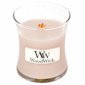 Woodwick Vanilla & Sea Salt mirisna svijeca s drvenim fitiljem 85 g
