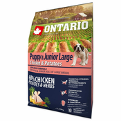 Hrana Ontario Puppy & Junior Large Chicken & Potatoes 2,25 kg