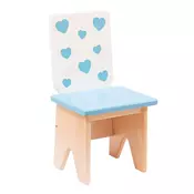Personalized Wooden Kids’ Chair – Unique Design & Premium Quality! – Classic Heart Light Blue