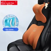 Icaroom Set jastuka za vrat i leda za auto sedište T-N662+N632MH-CH, Narandžasti