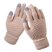 Zimske rokavice Velvet Touch - žametne ženske touchscreen rokavice za tople dlani ob nahladnejših dnevih - roza