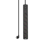 Produžni kabl sa i prekidacem 6 uticnice 3m Max MPS-106SB-3M Crni
