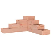 Vidaxl Vrtna korita s 4 nadstropji 80,5x79x36 cm trden les douglas