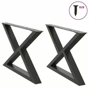 Noge za klub stolic 2 kom. antracit 70 x (42-43,3) cm celik