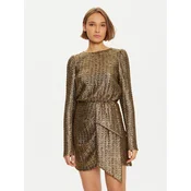 LOLA CASADEMUNT Cocktail obleka MF2416006 Zlata Regular Fit