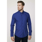 TUDORS Muška košulja dugih rukava Terycotton, Slim Fit, Plava