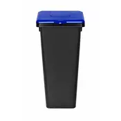 Plafor Koš za smeti pla črn 53l - moder pokrov