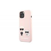 KARL LAGERFELD KLHCP13SSSKCI za iPhone 13 mini roza silikonska zaščita - Full Bodies