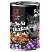 alfa spirit Dog Meatballs 6 x 400 g - Piletina i kurkuma