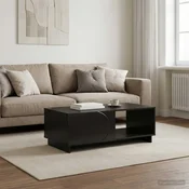 vidaXL Klubska miza Črna 95 x 50,5 x 35 cm Inženirski les