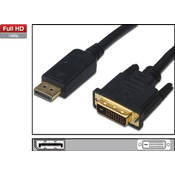DisplayPort kabel moškiDVI-D moški, 2m