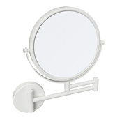 SAPHO Zrcadlo za kopalnico X-ROUND WHITE, obešalno, O 200mm, obojestransko, mat bela