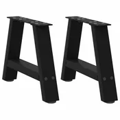 Noge za klub stolic A-oblika 2 kom Crne 30 x (30-31) cm Celik