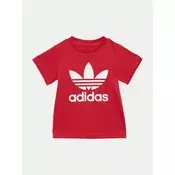 ADIDAS ORIGINALS Majica Trefoil  rdeča / bela