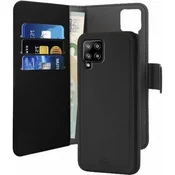 PURO PURO, Ohišje v obliki školjke za Galaxy A42 5G Folio 2 v 1 z magnetnim ovitkom in držalom za kartice, ?rna, (21373148)
