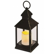 Emos LED dekoracija – laterna antik črna utripajoča, 3x AAA, notranja, vintage, časovnik