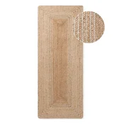 Obojestranski/ročno tkan tekač iz jute v naravni barvi/v svetli naravni barvi 80x300 cm Juno – Hanse Home