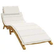 Vidaxl Blazina za ležalnik melanž krem 186x58x4 cm blago