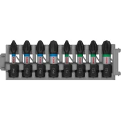 Komplet vijačnih nastavkov PRO Impact, PH1; PH2 (x 2); PH3; PZ1; PZ2 (x 2); PZ3, 25 mm, 8 kosov