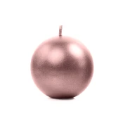 PartyDeco Sveča - rožnato zlata 6 cm