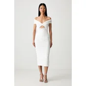 Bardot Cocktail obleka Priah 60152DB Bela Slim Fit
