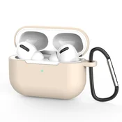 Techsuit silikonski ovitek za AirPods Pro 3 – ultra tanek, gladek, krem