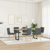 vidaXL vidaXL Jedilni stoli 6 kosov temno sivo blago, (21822376)