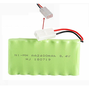 YUNIQUE GREEN-CLEAN RC baterija 8,4V 2400mAh, polnilna baterija Ni-MH AA s Tamiya vtičem za RC avto, RC čoln, RC tank, električna orodja, gospodinjski aparati