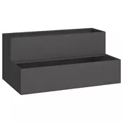Vrtna saksija Crna 100 x 60 x 45 cm Celicna vrata